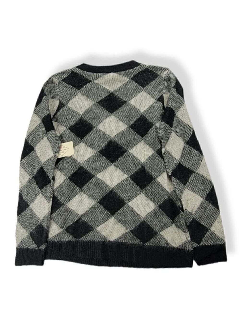 St. John's Bay White and Black Checkerboard sweater small - Picture 2 of 2